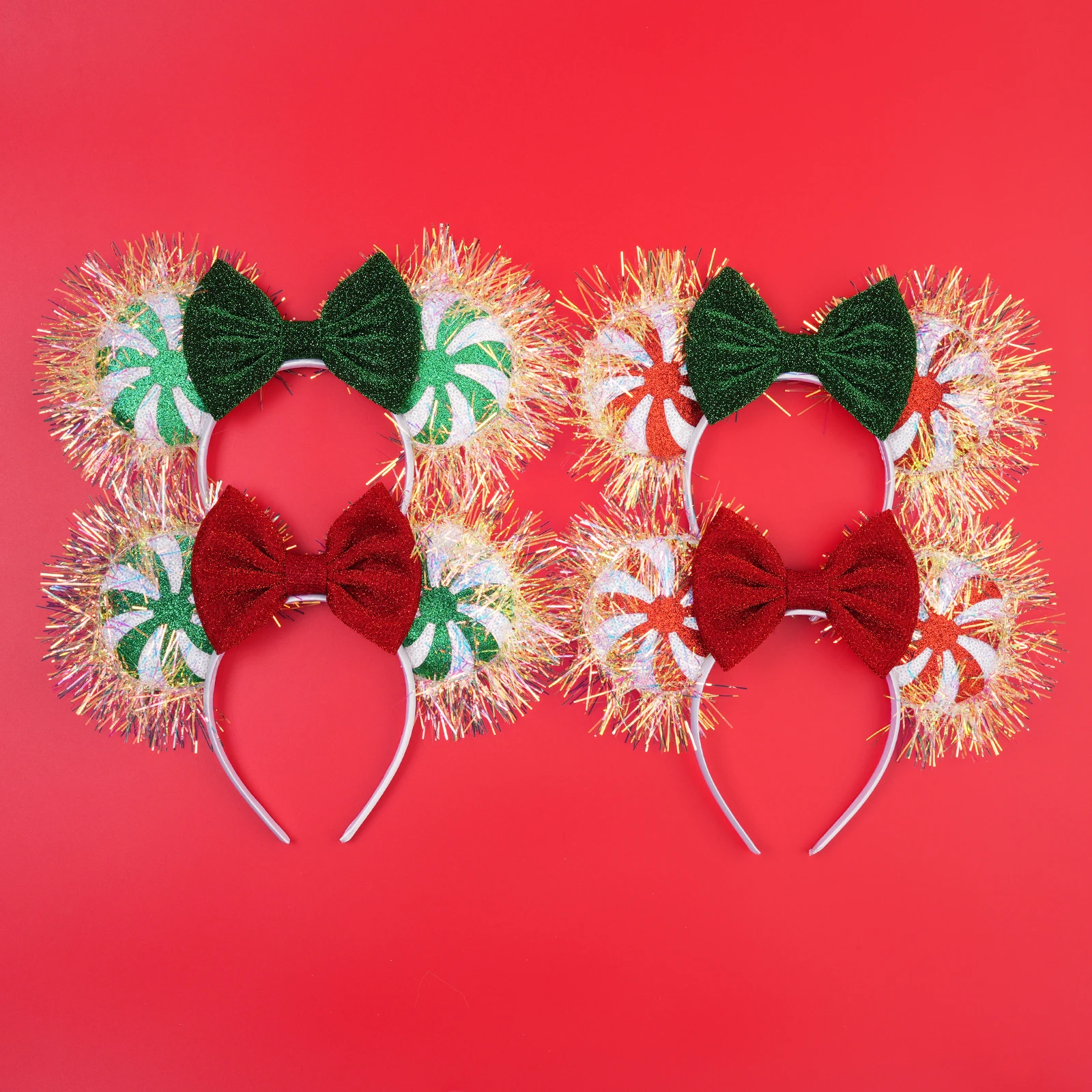 

1pc Fashion Christmas Princess Headband Rotating Striped Sequins Decoration for Holiday Parties Wearing Disney Hair Accessories