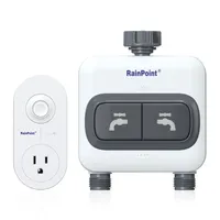 RAINPOINT Wi-Fi 2-outlets Water Timer Homgar System 2.4GHz Smart Sprinkler Garden Watering Irrigation Hose Faucet Controller Spr