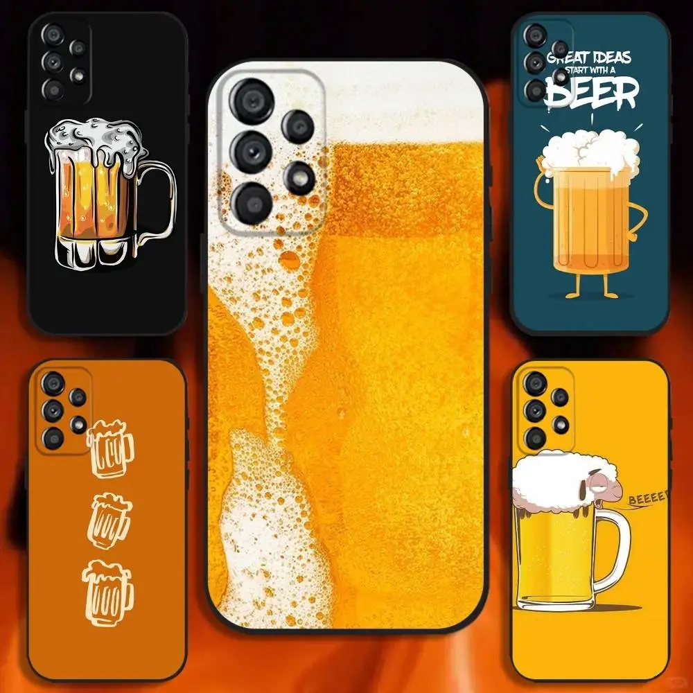 

Beer Alcohol Phone Case For Samsung Galaxy A20,A21s,A22,A31,A32,A52,A53,A72,73,A80 Soft Black Cover