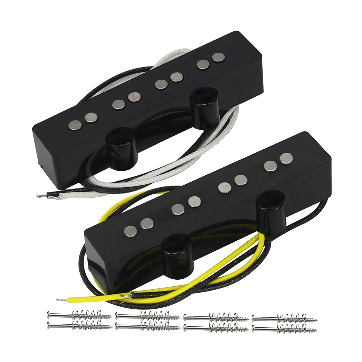 

Set of Vintage Alnico 5 Bass Pickup Neck & Bridge Pickups Cloth sWiring for 4 String JB Bass Guitar Parts