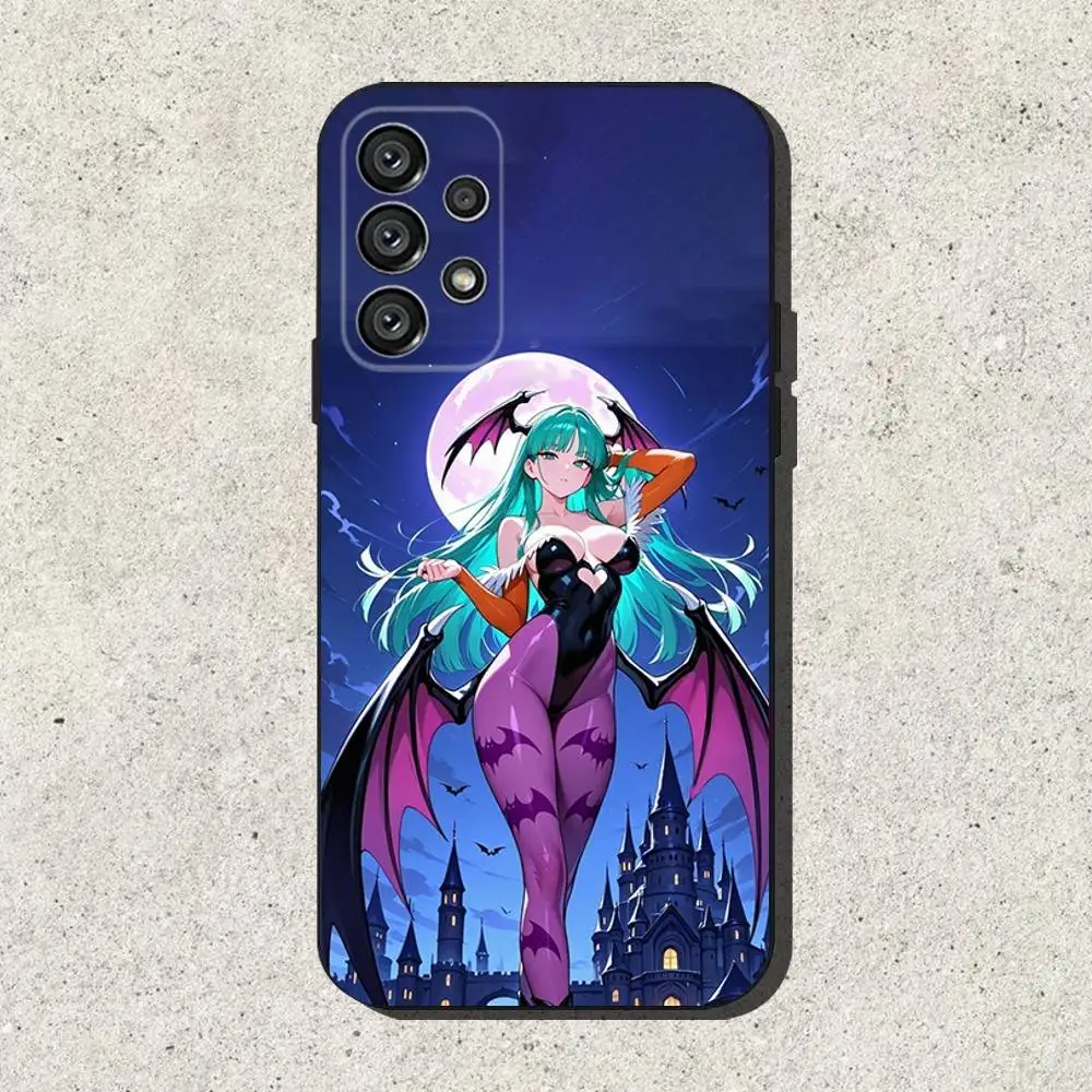 M-모리건 A-엔슬랜드 폰 케이스 삼성 S25, S24, S21, S22, S23, S30, 울트라, S20, 플러스, Fe, 라이트, 노트, 10, 9, 5G 블랙 커버