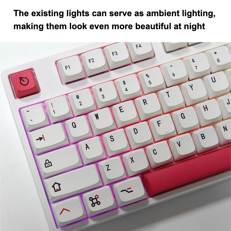

Polyglot PBT Keycaps - Pink and White two-tone French German Japanese Korean Russian Thai Spanish Arabic