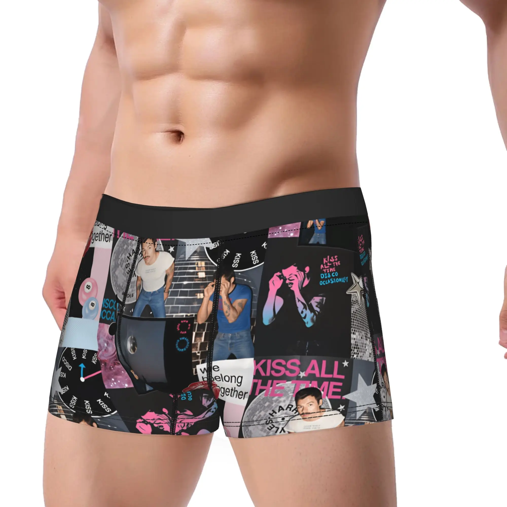 Singer H-Harrys S-Styles Kiss Al the Time Underwear  Printing Boxer Shorts Quality Man Panties Breathable Boxer Brief Gift