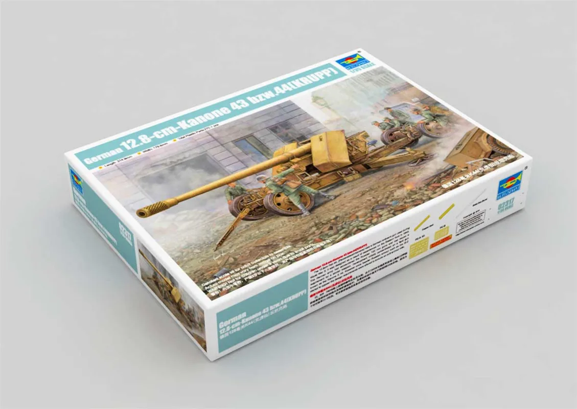 Trumpeter 02317 1/35 Scale German 128mm Pak44(KRUPP) Military Plastic Assembly Model Kits