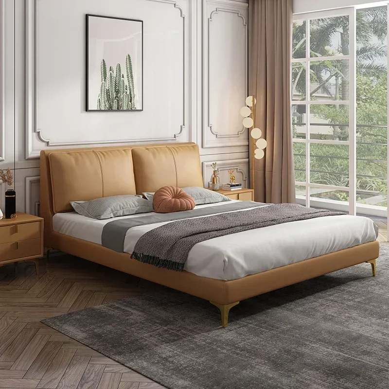 Pop Queen Size Marriage Bed Bedroom Organiser Modern Luxury Bed Double Storage Camas De Matrimonio Dormitorio Home Furniture