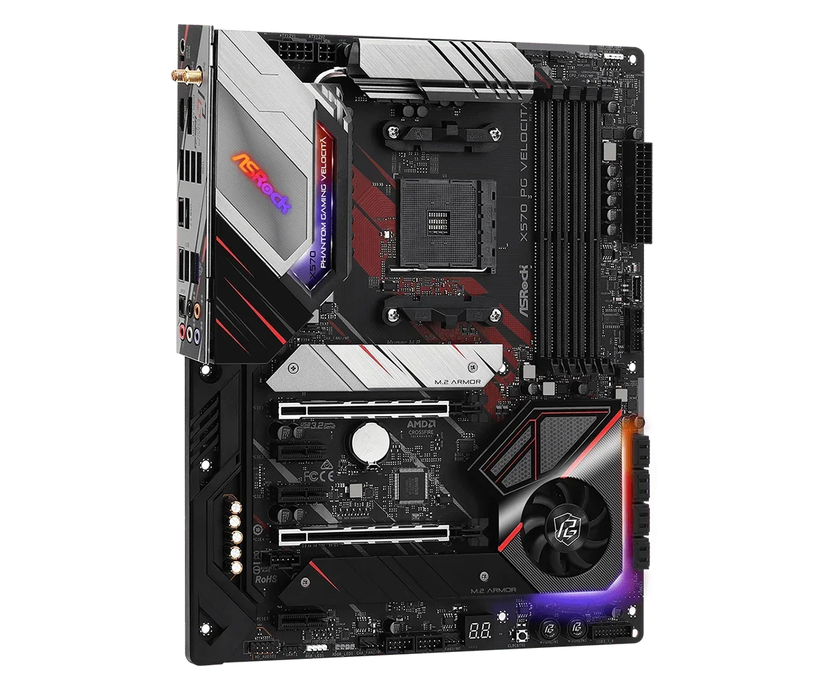 ASRock X570 PG VELOCITA 마더보드 X570 AM4 소켓 마더보드 DDR4 128GB 지원 4600 2600 3400 5700 5600 cpu 2 PCIe 4.0x16