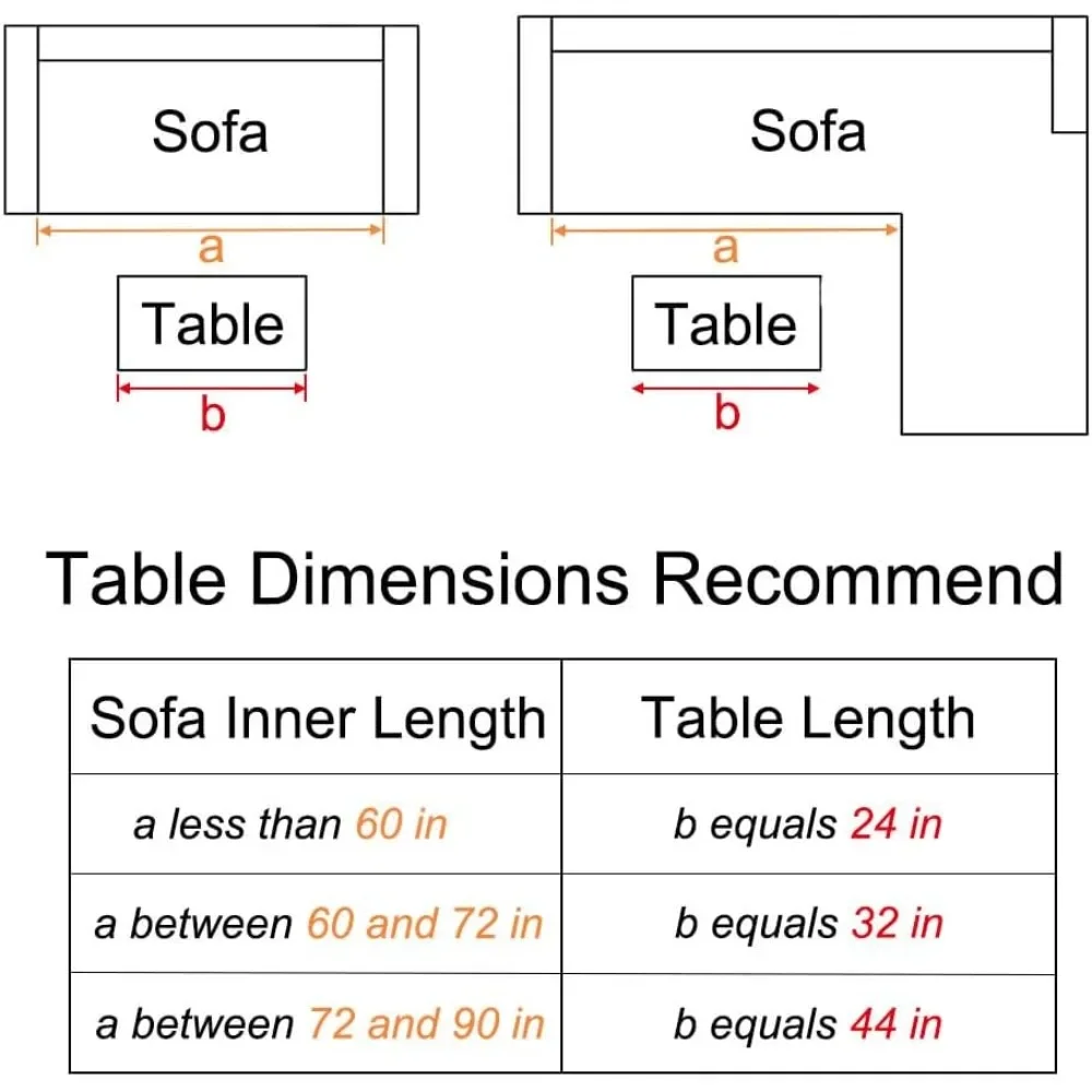 Acrylic Coffee Table, 44" L x 16" W x 16'' H x 3/4'' Thick Clear Tea Table, Multipurpose Waterfall Rectangle Lucite Table