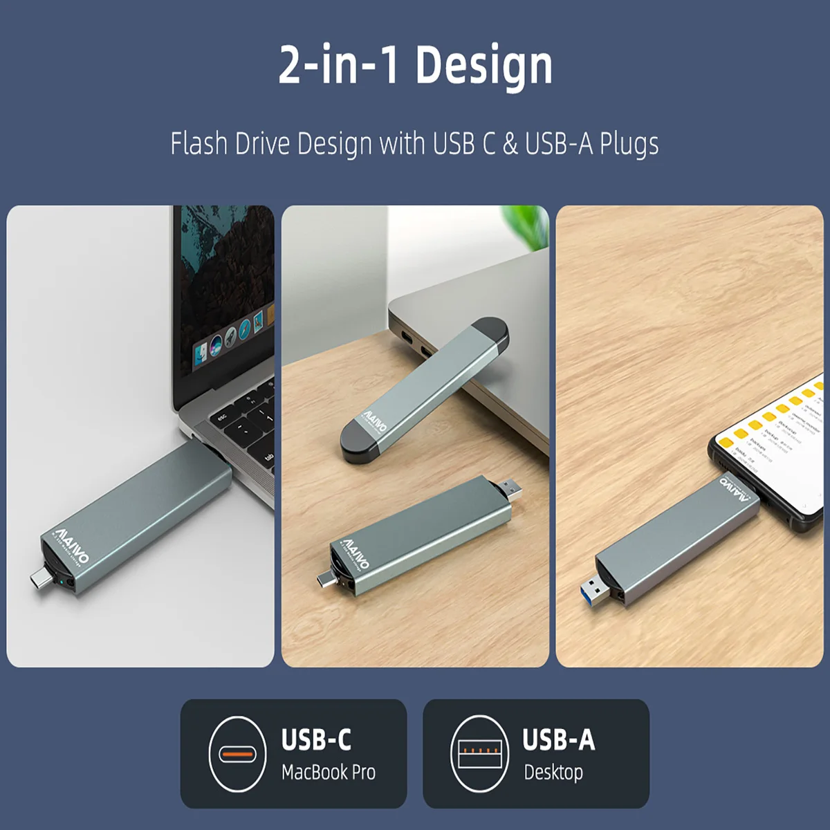 MAIWO-caja de disco SSD M.2 NVME NGFF SATA, carcasa USB 3,1 tipo C, adaptador para NVME PCIE NGFF SATA