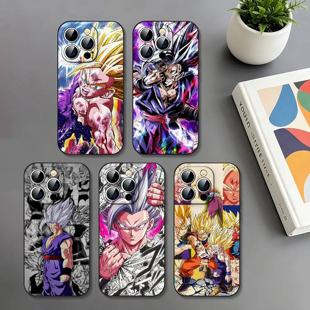 Dragon Ball Gohan Slim Black Shockproof Phone Case For IPhone 17 16 15 14 13 12 11 X XR XS Max Pro Max Plus Mini
