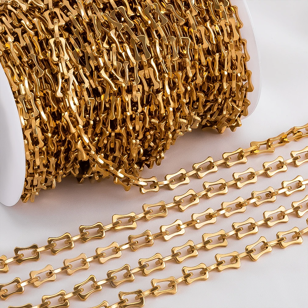 

Новый 1-метровый браслет-цепочка из нержавеющей стали, ожерелье, подходит для DIY, женские ювелирные аксессуары с модными материалами