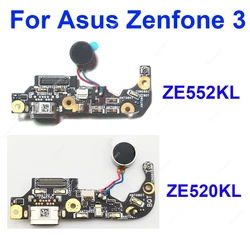 USB Charging Jack Port Board Flex Cable For Asus Zenfone 3 ZE520KL ZE552KL Microphone USB Charger Dock Board with Motor