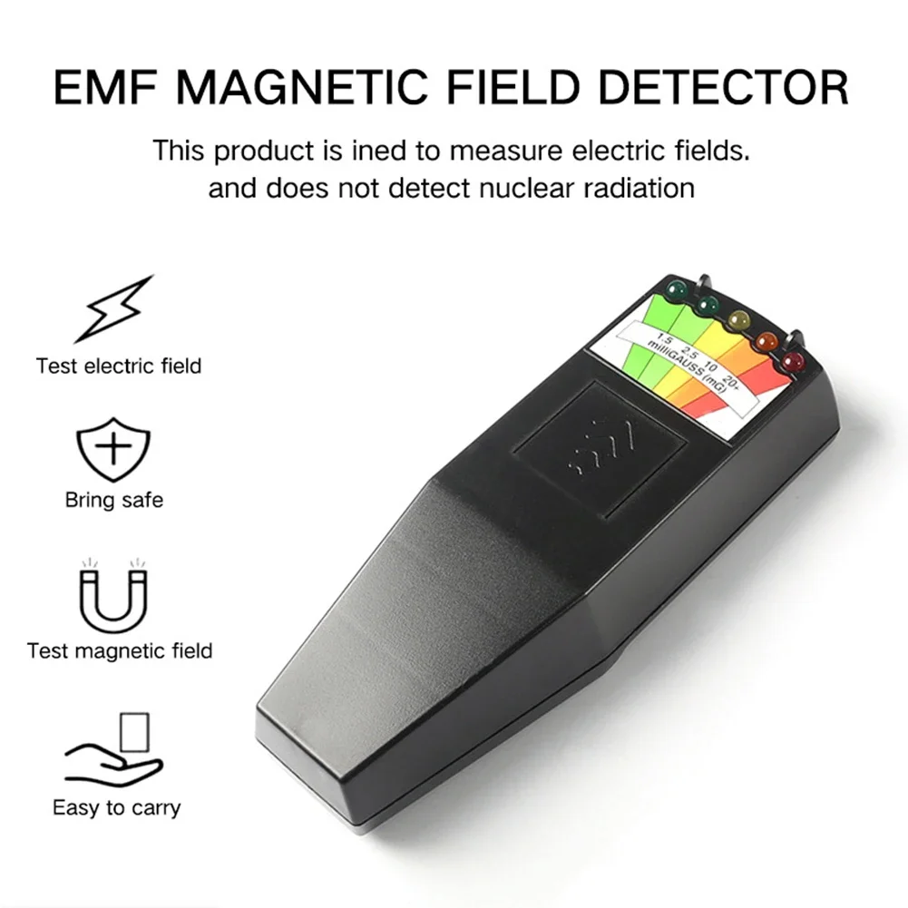 K2 EMF ręczny 5-diodowy miernik Gaussa LCD cyfrowy detektor promieniowania pola elektromagnetycznego przenośny do testera polowania na duchy