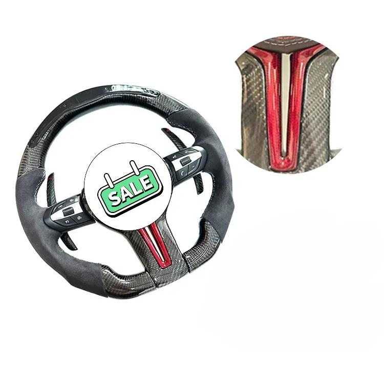 

Carbon fiber Steering Wheel For BMW X1 X3 X4 X5 X6 M2 M3 M4 M5 M6 X5M X6M LED Car Steering Wheel
