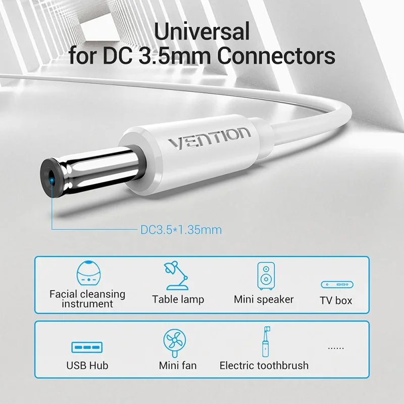 USB to DC 3.5mm Power Cable USB A to 3.5 Jack Connector 5V Power Supply Adapter for Fans USB HUB DC Charging Cable For desk lamp