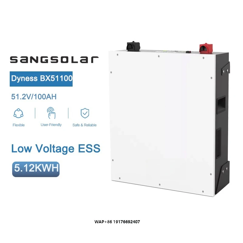 Dyness BX51100 51200W Power Wall Mounted Battery Pack 51.2V 100AH 5KWH Home Energy Storage With BMS Lithium Ion Lifepo4 in Stock