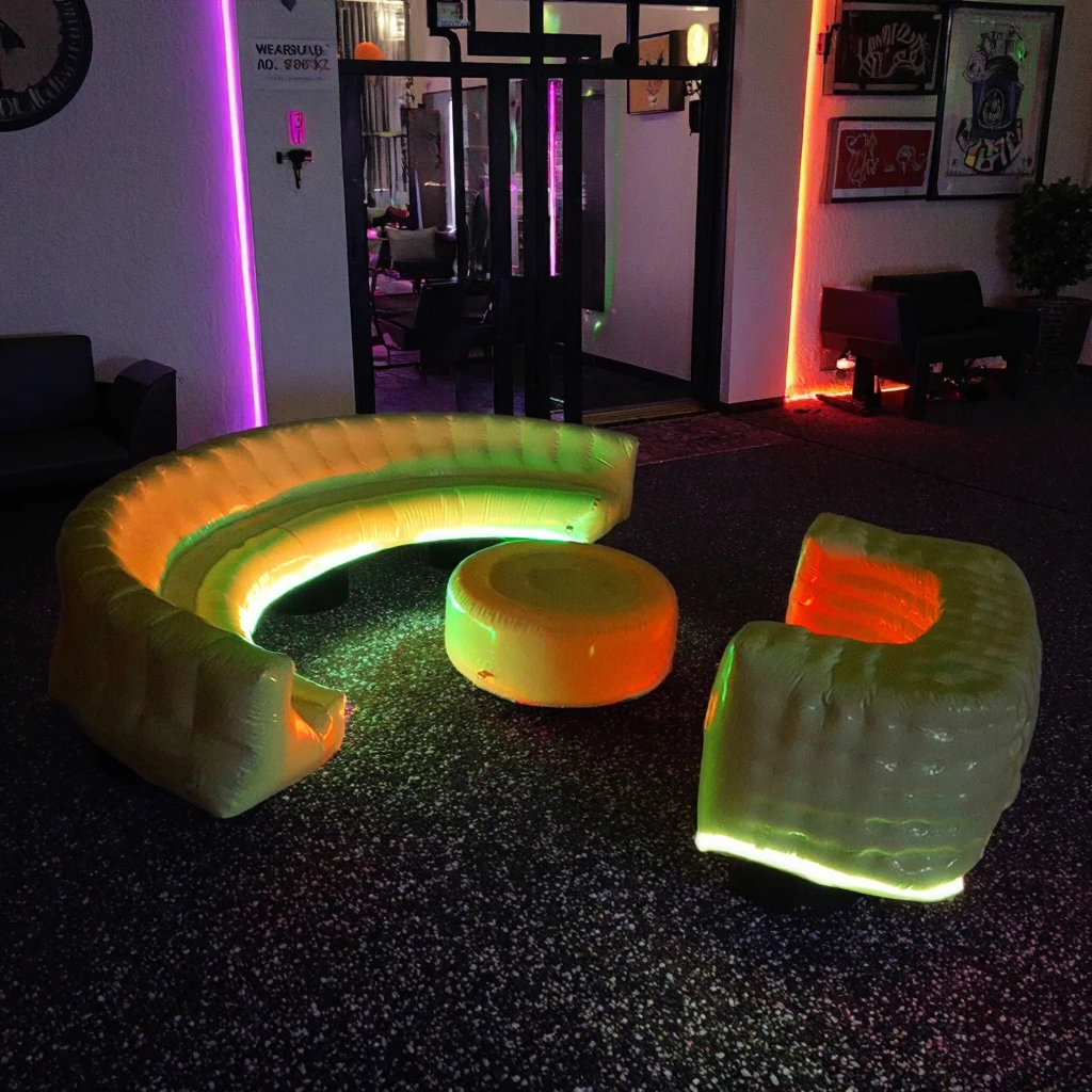 Coofull Factory Supply Giant Business Inflatable Couch 8 Seat Inflatable Sofa  for Party Events