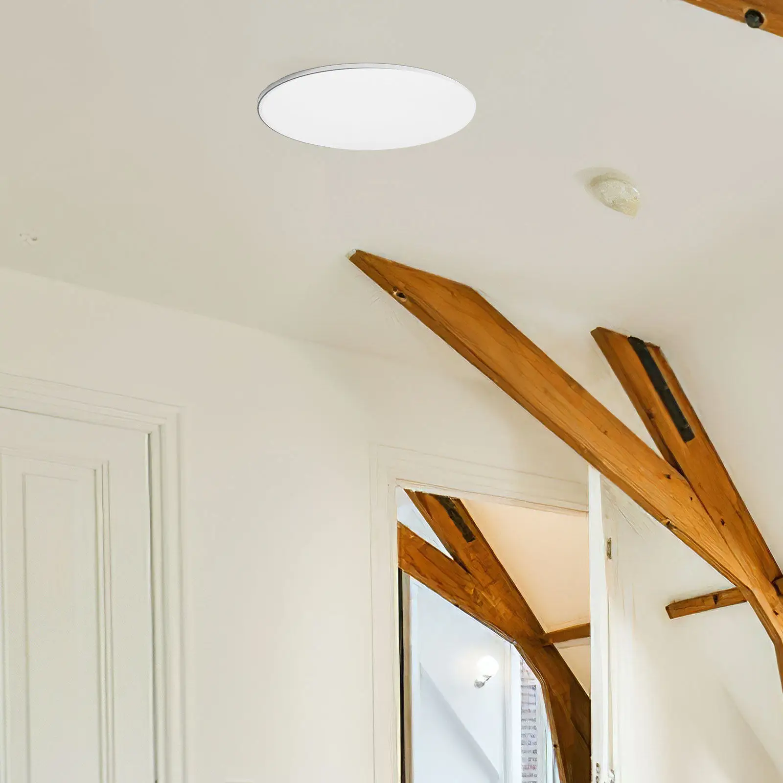 2Pcs Round Acrylic Ceiling Light Diffuser Panel Sleek Flat Lampshade Cover for Living Dining Room Light Fixture Diffuser Shade