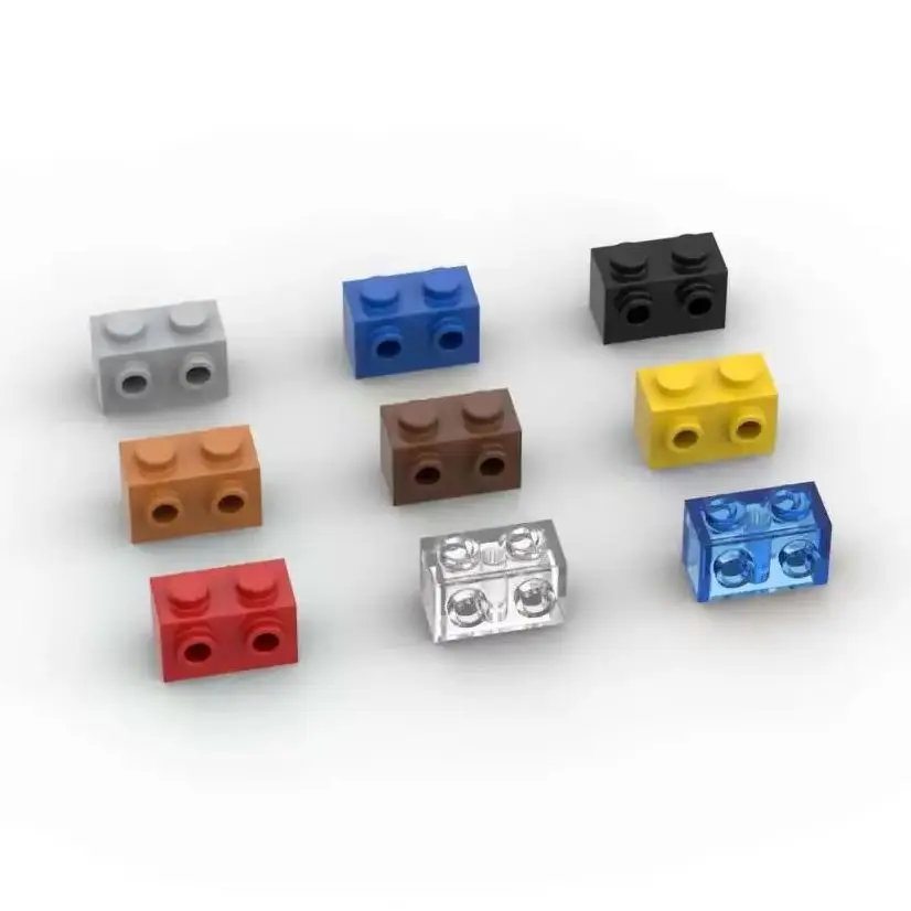 

MOC 10 шт. частица головоломки 52107 модифицированный комплект строительных блоков 1x2 с шпильками на двух сторон, кирпичи, игрушки, подарок для детей, дропшиппинг