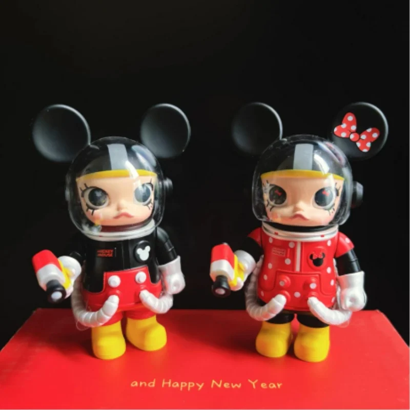 

Molly 100% Mega Space Molly Mouse With Cute Ear Black And Red Collection Figure Art Toys Room Decor Trendy Resort Birthday Gifts