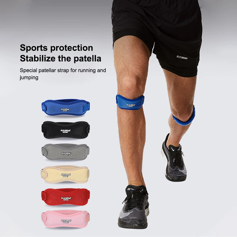 1 Pezzo Fascia per Ginocchio, Supporto Stabilizzatore del Tendine Rotuleo per Atletica, Escursionismo, Tennis, Salto, Artrite