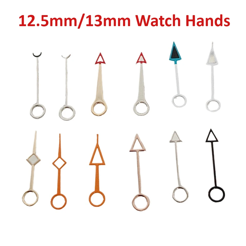 Watch Hands Polished GMT Alarm Hands in Various Styles for NH35/NH36/4R/7S Movement Watch Accessories 12.5mm/13mm Size