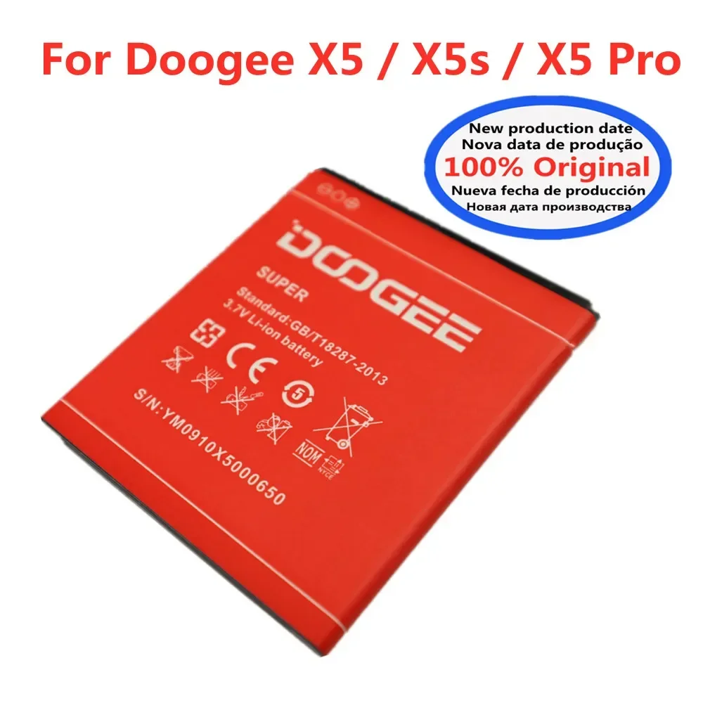 3100mAh Original Battery For DOOGEE X5 Pro / X5S Phone Batteries Fast Shipping