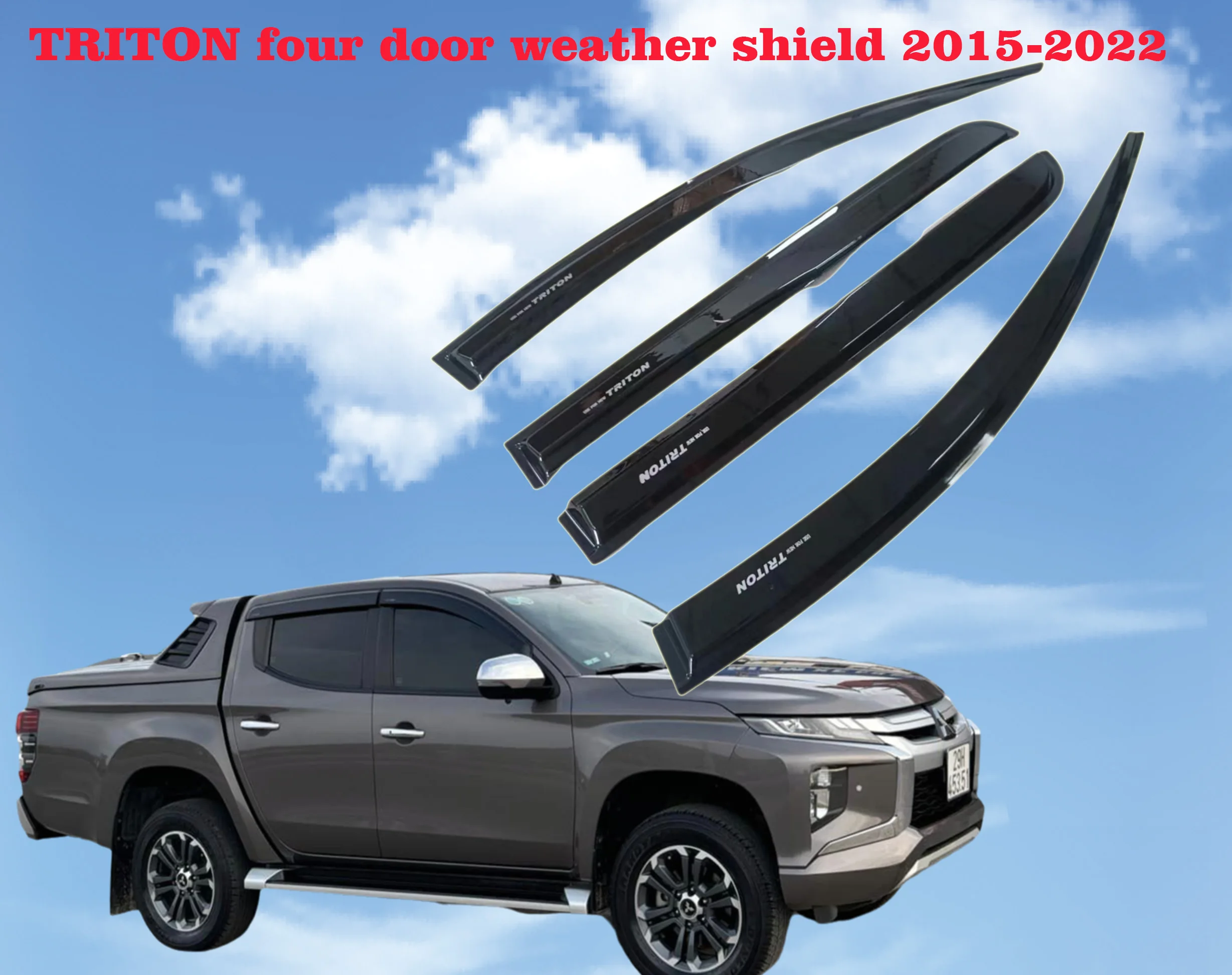 

Mitsubishi TRITON четырехдверный дождевик для 2015-2022 открытое окно дождь вентиляция прямые продажи с завода