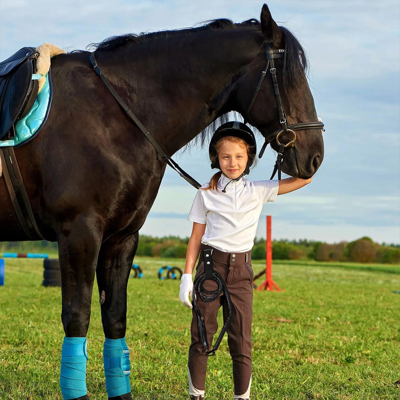 Funda de cuero para látigo de montar a caballo, soporte de látigo suave, Simple de usar, cinturón