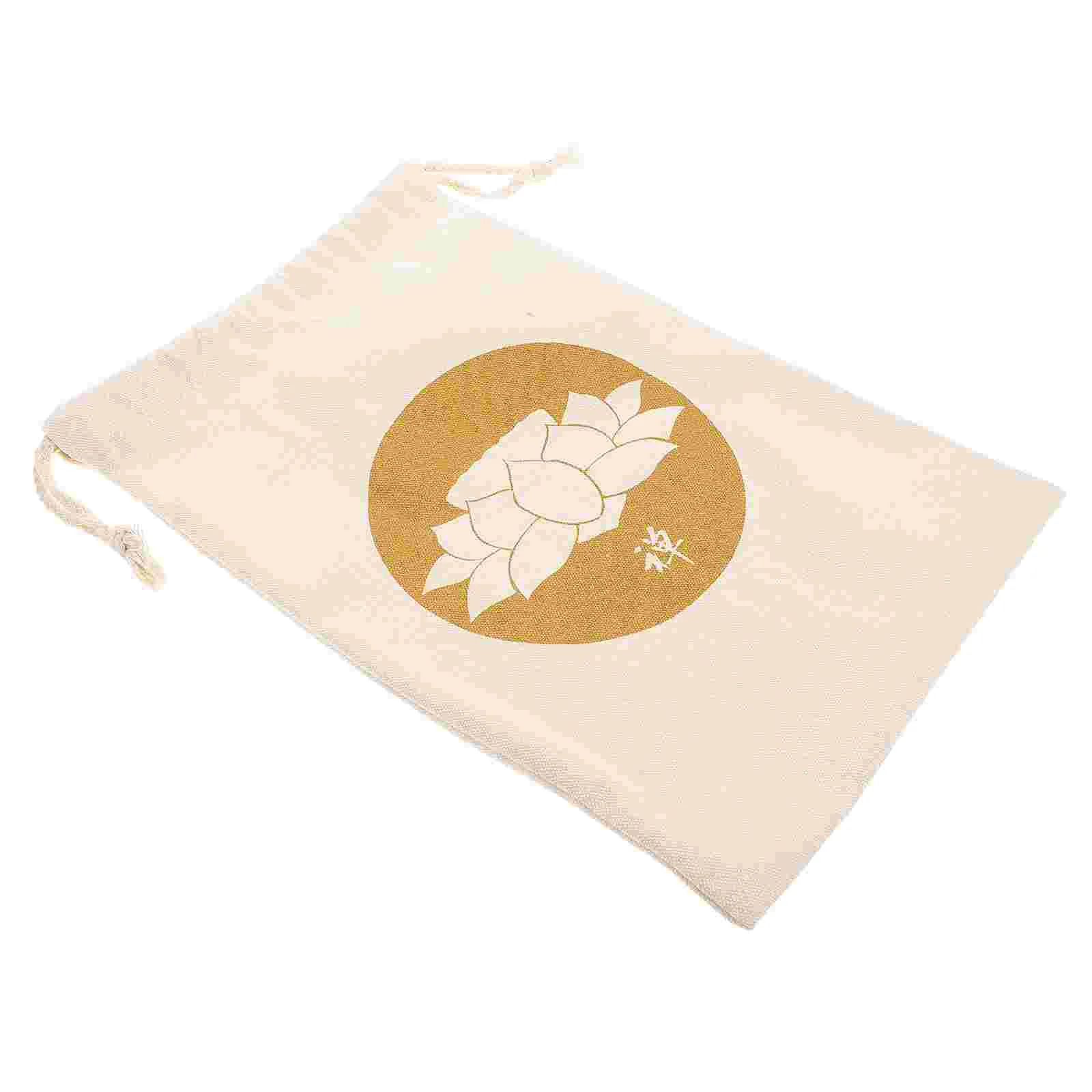 

Cover Binder Buddha Sound Bowl Storage Bag Multi-color Handle Vintage Tray Home
