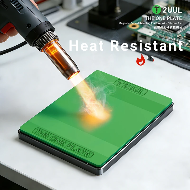 

2UUL BH12 the One Plate Magnetic Curved Reballing Platform with Silicone Pad for Phone PCB BGA Chip Repair