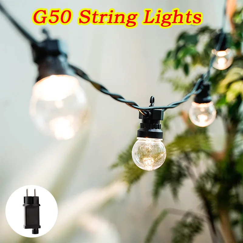 

Outdoor 23M G50 Festoon String Lights Waterproof IP44 LED Camp Wedding Patio Party Garden Holiday Ornament Decor