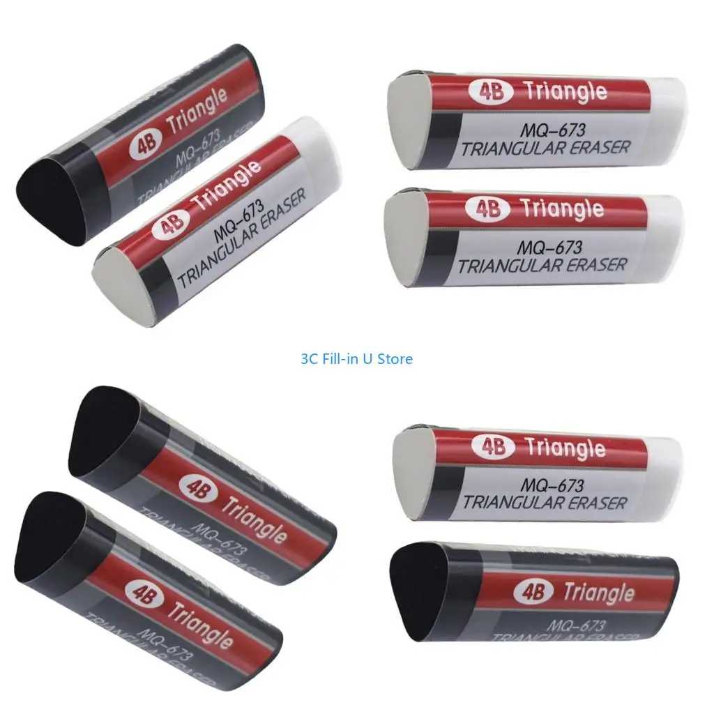 G8TA Triangular Rubber Erasers Set For Student Artist Drawing Sketching Drafting