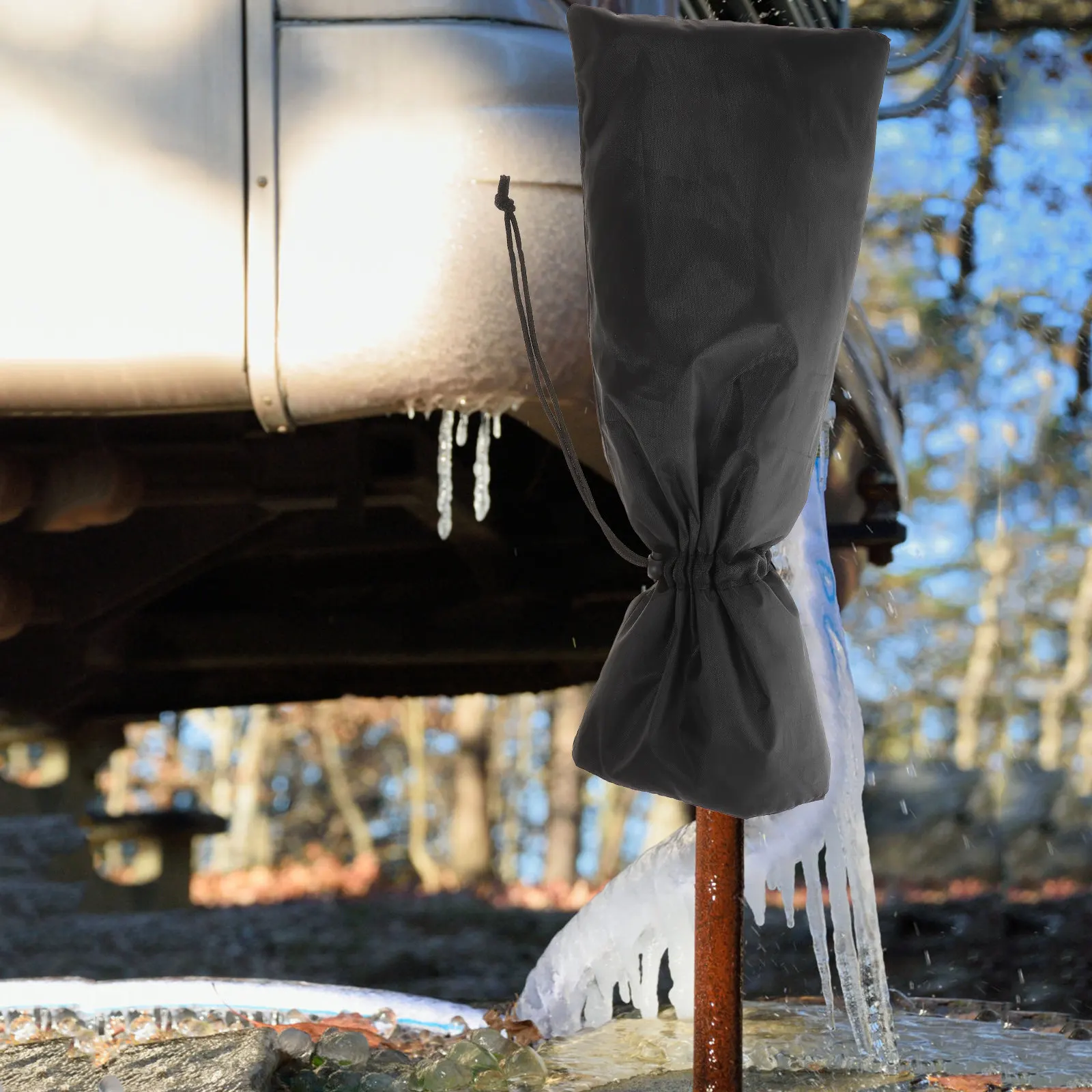 

Outdoor Faucet Cover Winter Protective Drawstring Water Spigot Cover Freeze Proof Anti Frost Protection for Outside Water Faucet