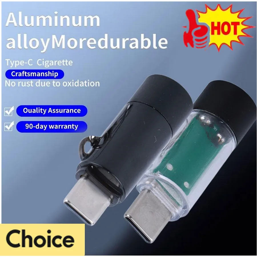 

Мобильная прикуриватель Type-C Android, универсальная масляная беспроводная и бесшумная газовая сигарета с зажигалкой, бесплатная зажигалка, ремешок B6X5