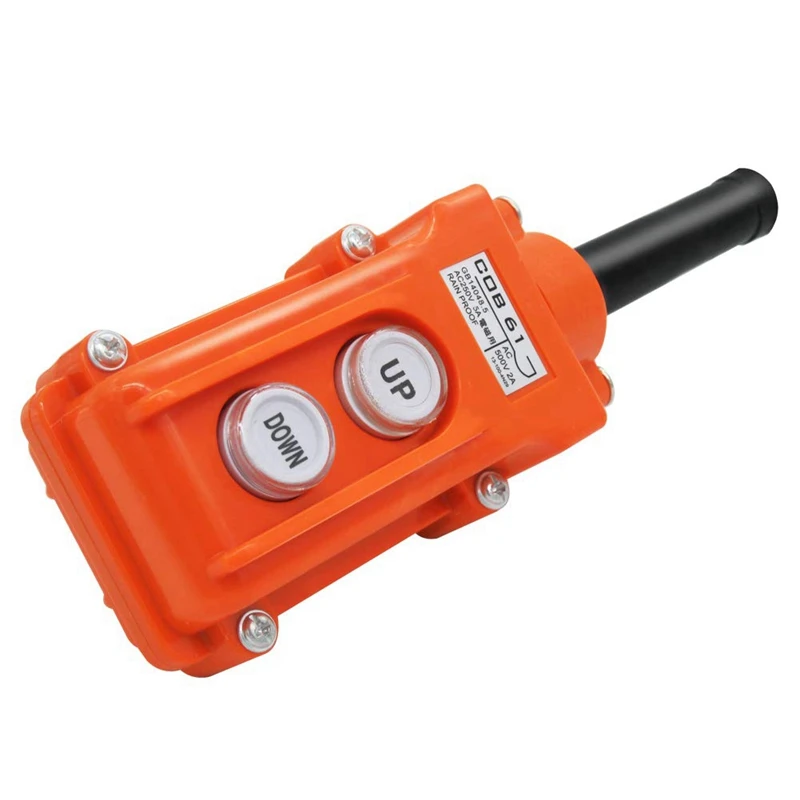 

AA81-Rain Proof Up-Down Switch Control Station Crane Pendant Hoist Push Button Switch Momentary COB61-UP-DOWN