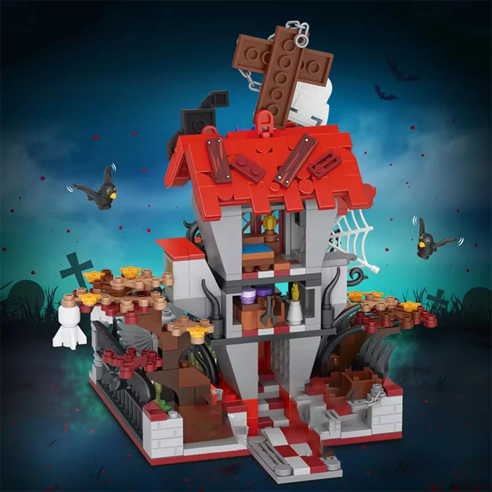 ToylinX Creative Building Blocks Haunted House 762PCS Mini Brick Building Toys Birthday Halloween Gifts for Kids and Adults