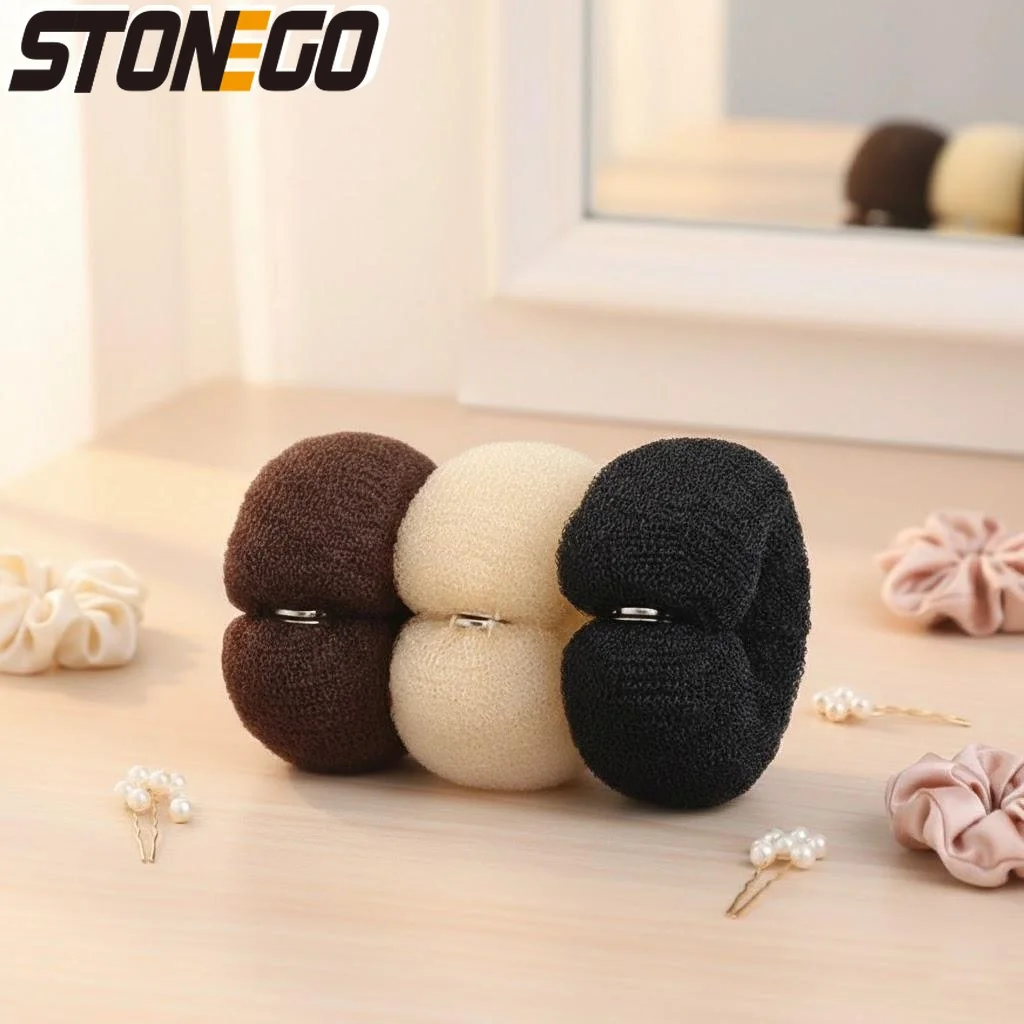 Women Hair Styling Tool Non Electric Big Ring Curler Donut Sponge Accessory Sweet Hairstyling Rollers