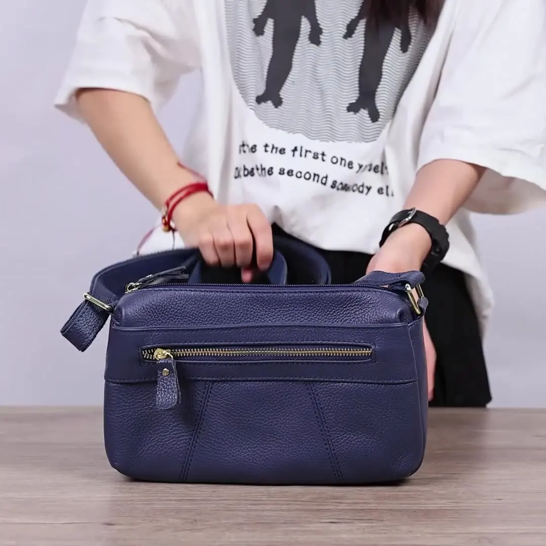 أزياء المرأة حقيبة كروسبودي جلد طبيعي أنثى حقيبة ساع جلد البقر عبر الجسم حقيبة كتف للنساء #3