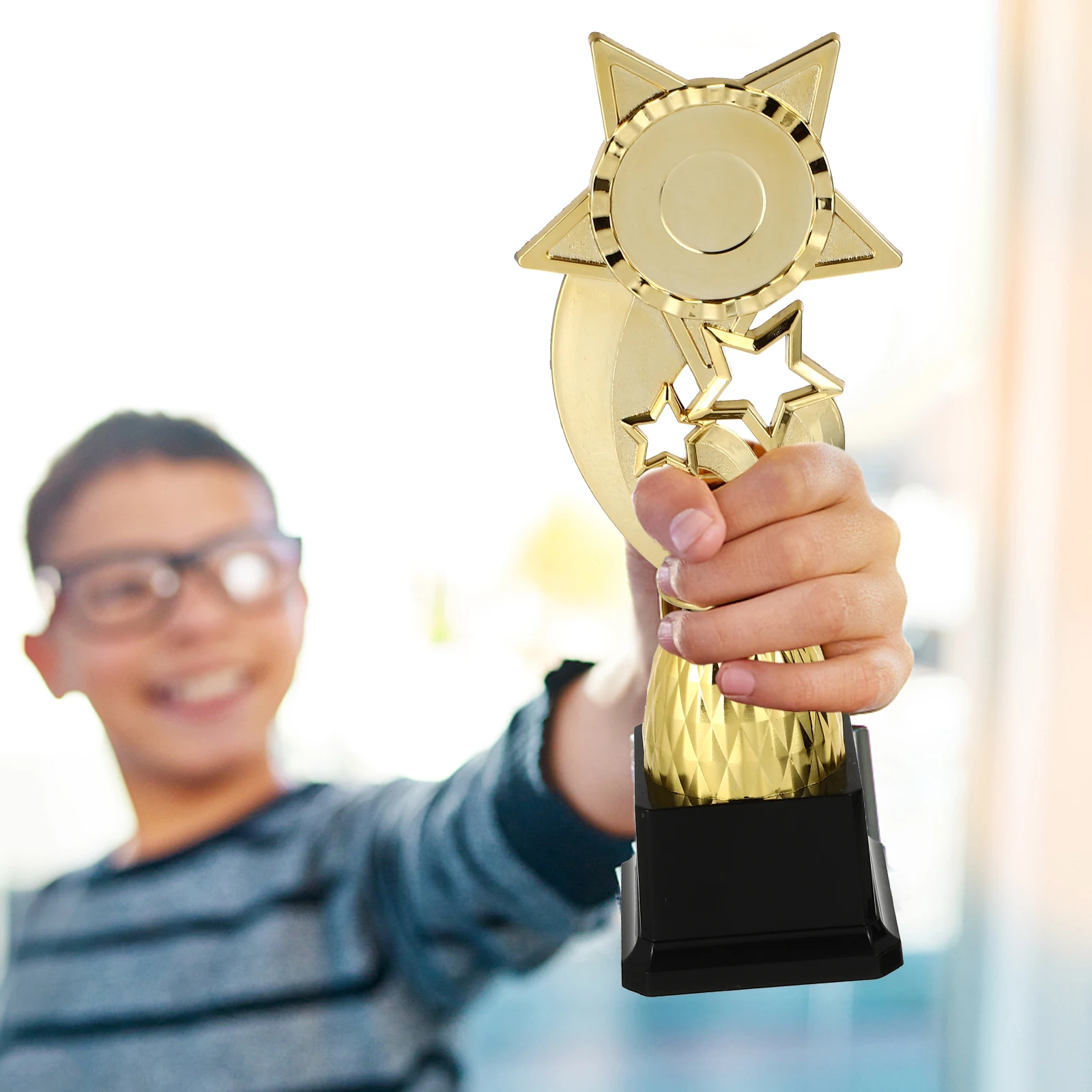 

Plastic Children for Award Parties Decorative Desktop Star Prize Memorabilia Kids Plastic Competition Trophy Trophies