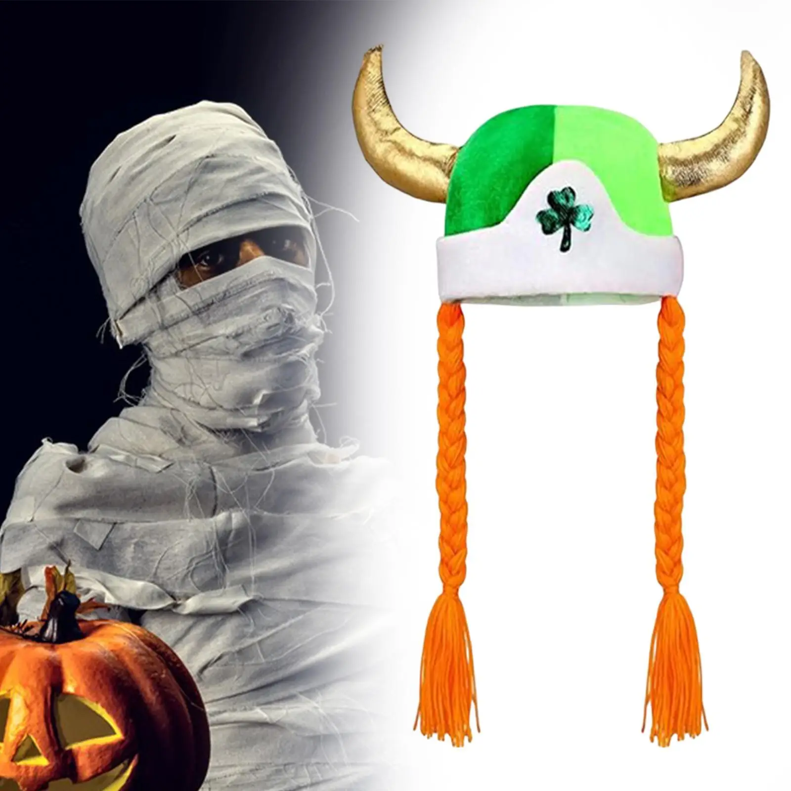 Wikinger mit Zöpfen Hut ST Patrick's Day Hut für Karneval Festival