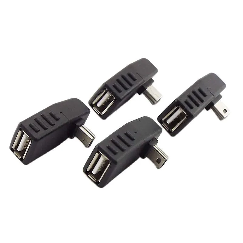 Mini USB 5Pin Male to USB type A Female 90 degree Angle Converter Connector data Sync OTG Adapter for Car PC Tablet Phone U-Disk