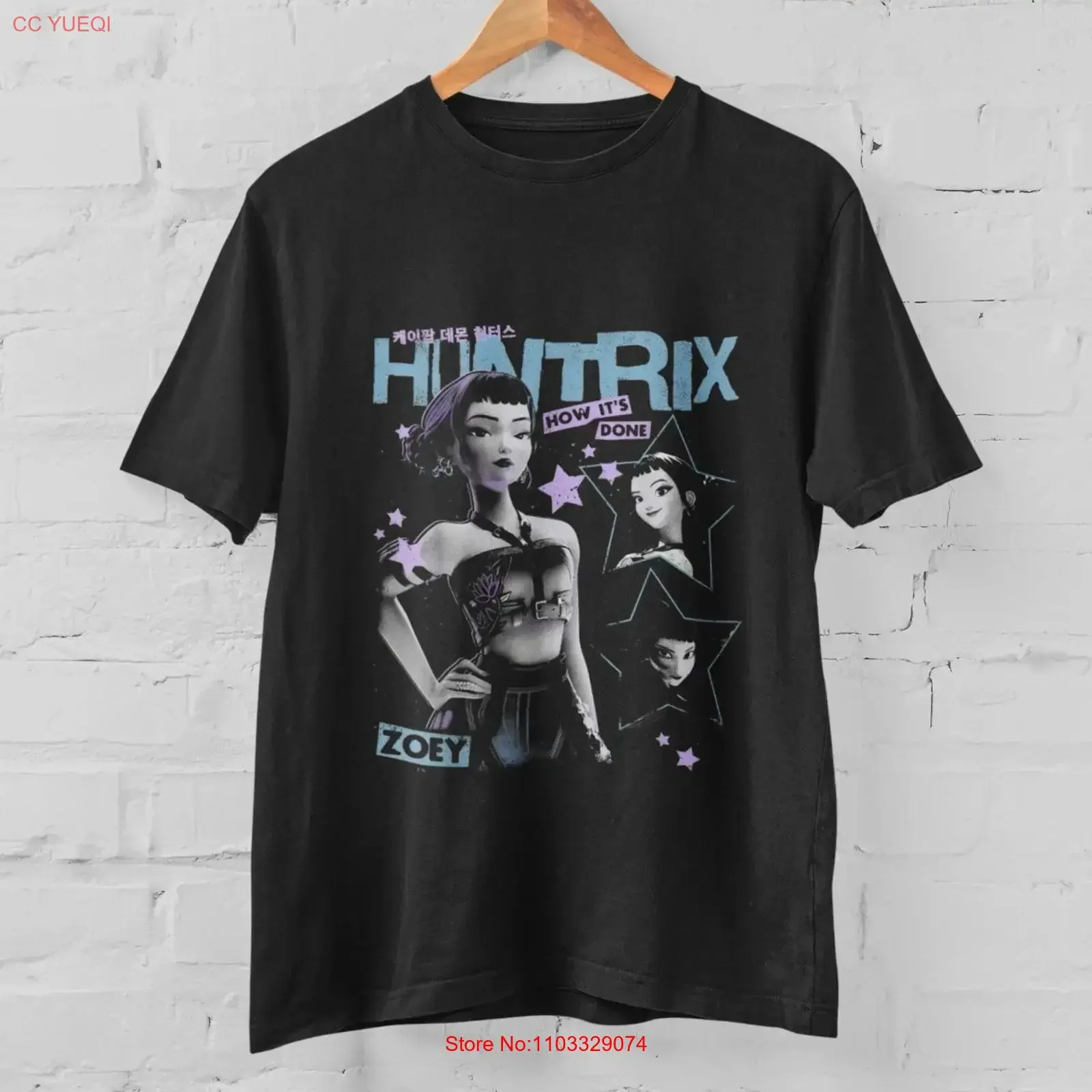 T-shirt esthétique de groupe de filles idoles virtuelles, style anime pop violet Y2K, délavé vintage, décontracté, unisexe, streetwear doux et élégant