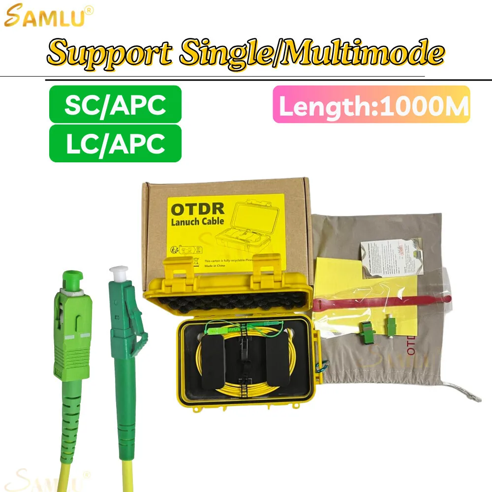 OTDR Launch Cable Fiber Single Mode1000M SC APC-LC APC Test Extension Cord Dead Zone Eliminator 1Km Ring