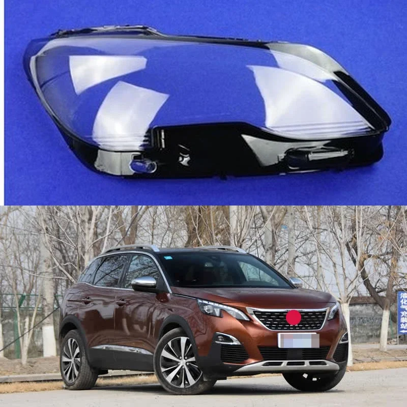 

For Peugeot 4008 2016 2017 2018 2019 Headlamp Shade Transparent Cover Lampshade Headlight Shell Plexiglass