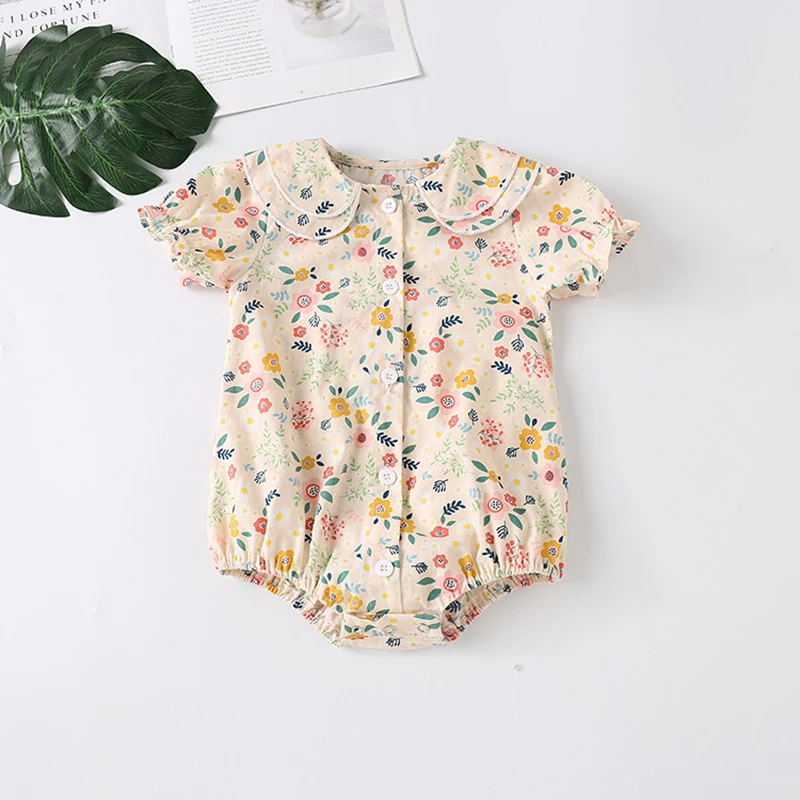 Summer New Long sleeved cute Baby clothes Cute New Girls\' Baby Bodysuits thin girls baby printed Children\'s Princess clothing