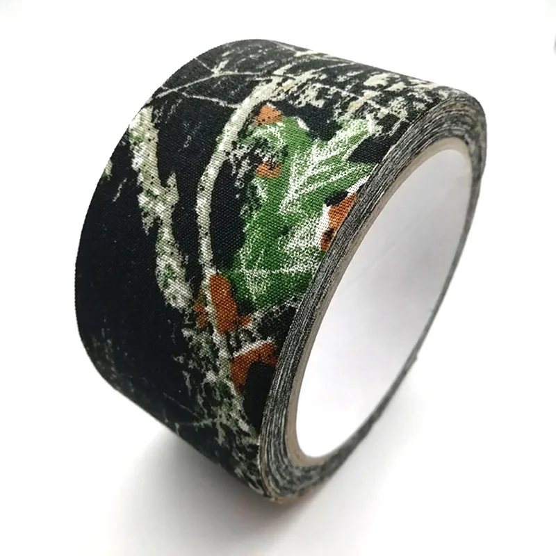 5CMx10M Hunting Camouflage Wrap Stealth Duct Tape Rifle Gun Waterproof Dead Leaves Camo Cloth Tape Outdoor Stealth Tape Wrap