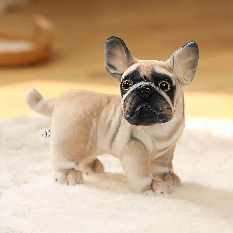 20cm lebensechte stehende Mops Miguel Bulldogge Plüschtiere weiche ausgestopfte Tiere Puppen Geburtstag Weihnachts geschenke für Kinder Kind Drops