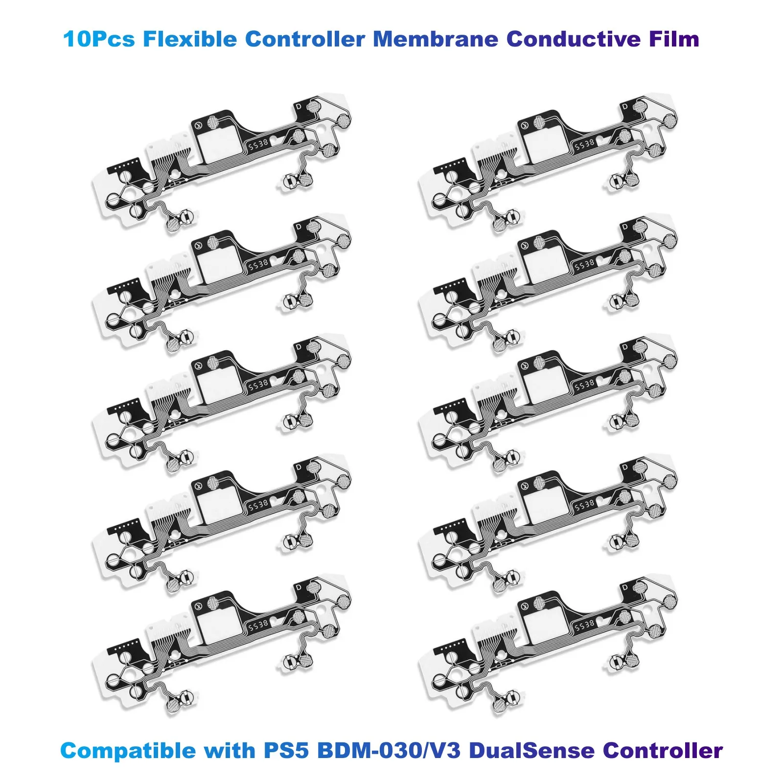 Membrana Controlador Flexível Filme Condutor Handle Teclado Almofadas de Reparação Ps5 Bdm030 v3 Dualsense 10 Pcs