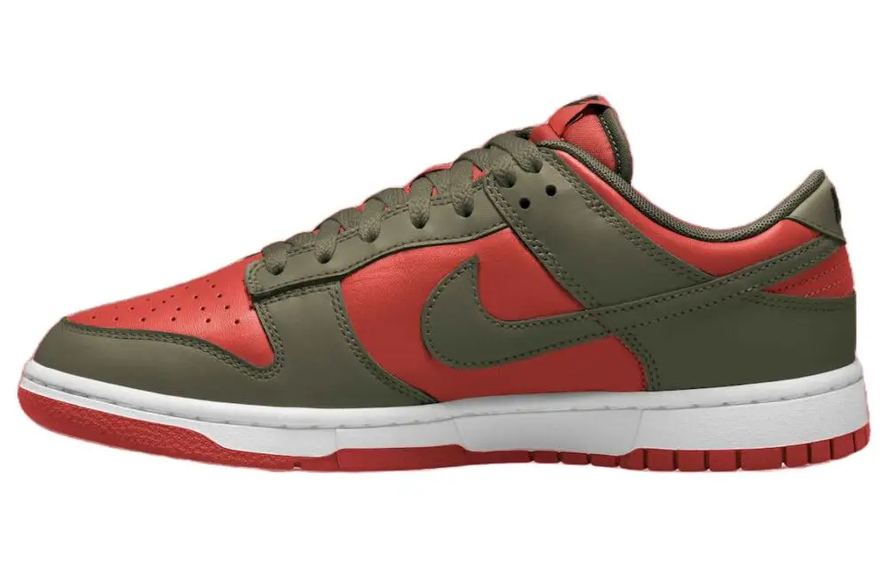 Nike Dunk Low 'Cargo Khaki Mystic Red' Sneakers shoes With Original Box