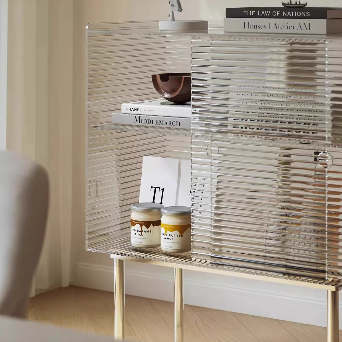 Yy-acrylic sideboard sofa wine cabinet wall-mounted all-in-one multi-functional modern casual living room entrance cabinet